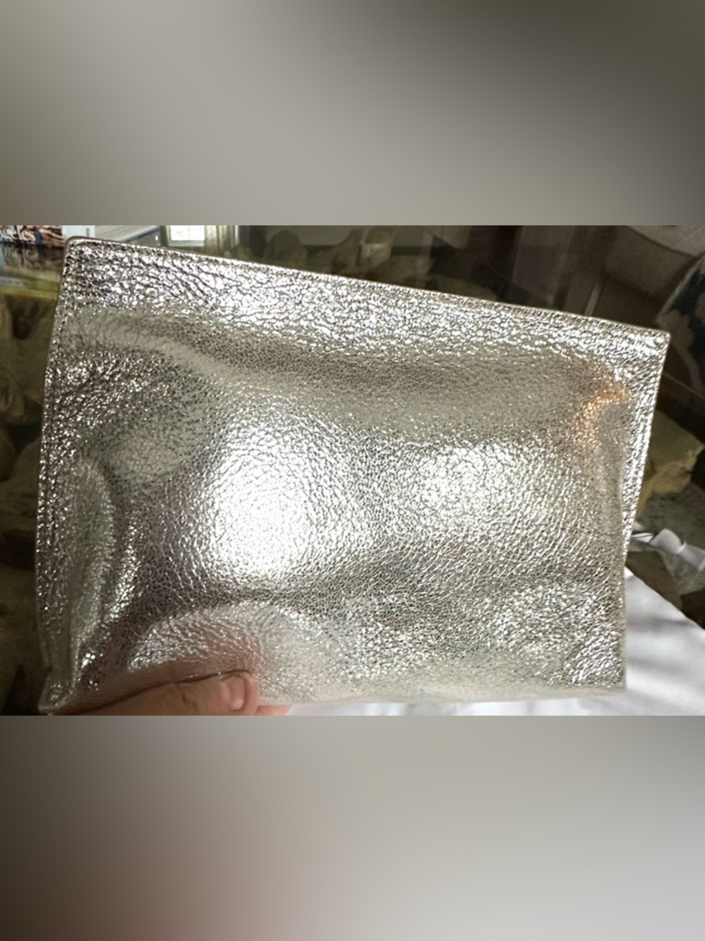 SOLD OUT Jimmy Choo Star Stud Metallic Leather Clutch NWT - Picture 6 of 13